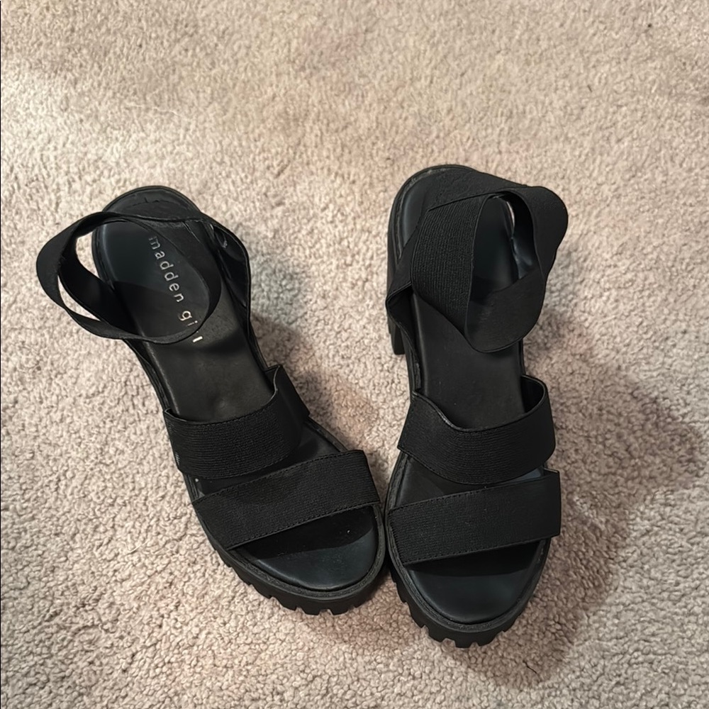 Madden Girl Black Strappy Sandals